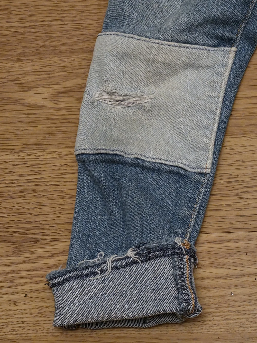GAP Girls 3T Two-Tone Blue Denim Jeans with Heart Patch